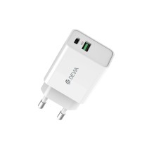 Įkroviklis Devia Smart PD+QC USB-A+Type-C 30W baltas