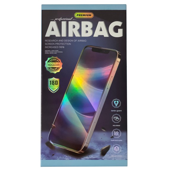 LCD apsauginis stikliukas 18D Airbag Shockproof Apple iPhone 12/12 Pro juodas