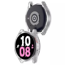 LCD apsauginis stikliukas/dėklas 360 degree cover Samsung Watch 5 40mm skaidrus