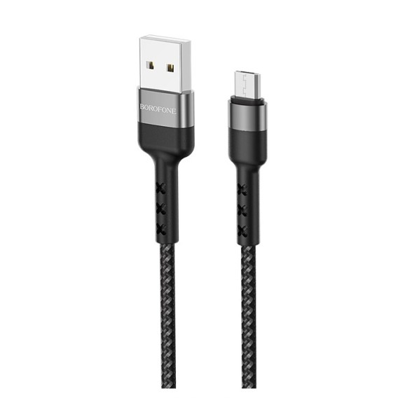 USB kabelis Borofone BX34 microUSB 1.0m juodas