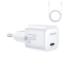 Įkroviklis Joyroom JR-TCF02 USB-C PD20W + USB-C 1.0m cable baltas