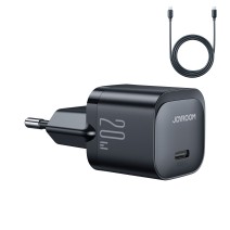 Įkroviklis Joyroom JR-TCF02 USB-C PD20W + USB-C 1.0m cable juodas